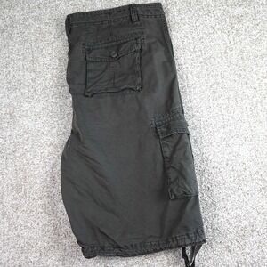 Wenven Mens Dark Olive Green Cargo Shorts Size 46 Cotton Tactical Utility Hiking
